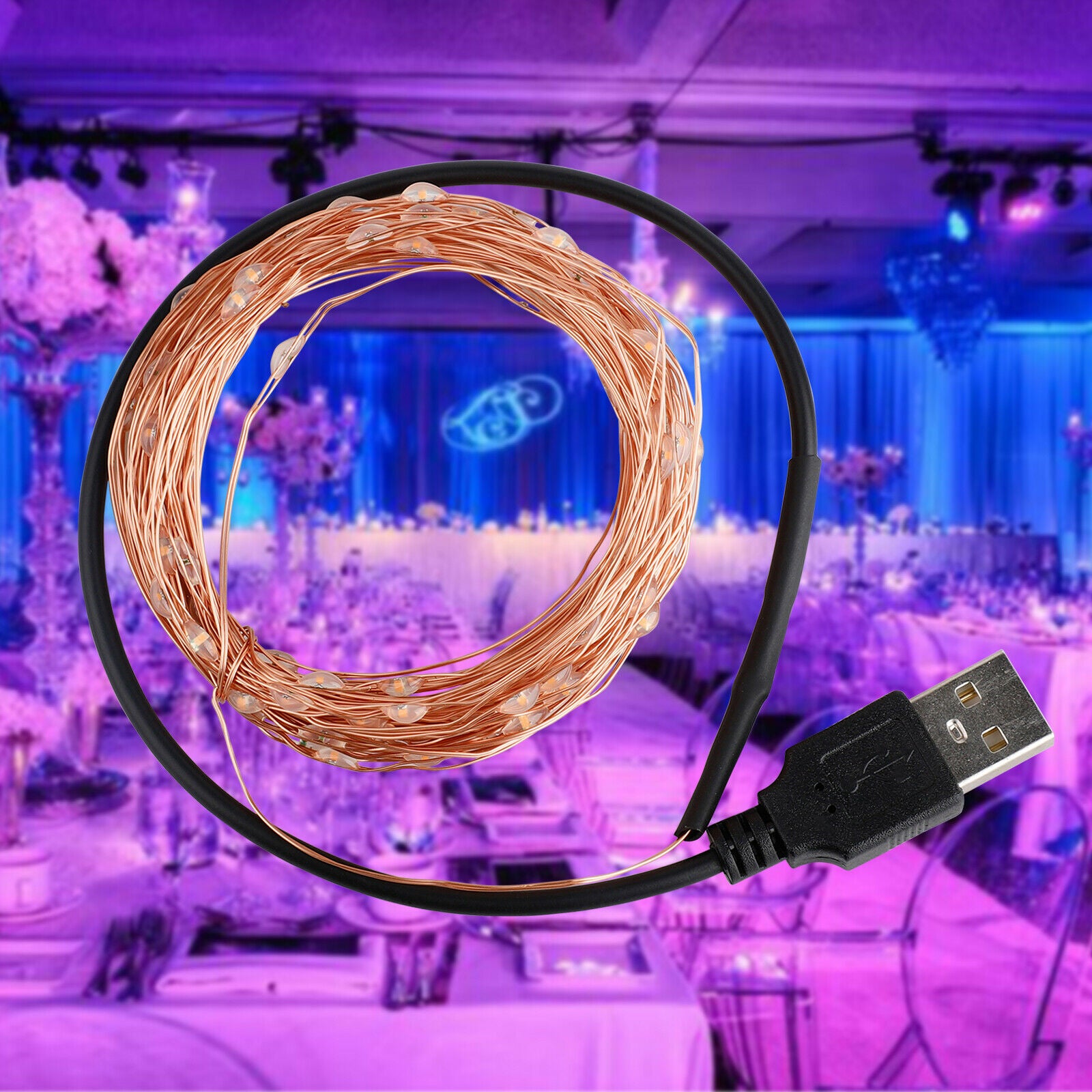 10M 100LED  String Light USB Christmas Halloween Party Waterproof Garden Decor