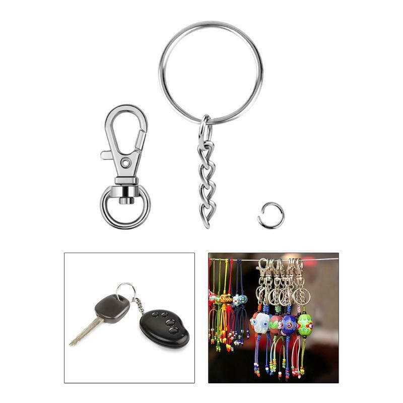 120x Anti-corrosion Alloy Lobster Claw Clasps Lanyard Key Rings DIY Holiday Gift