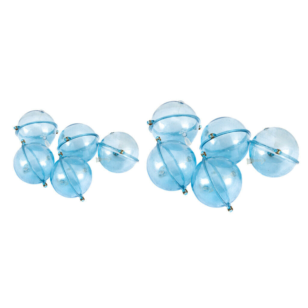 10Pcs ABS Plastic Water Ball Bubble Floats Indicator Sea Fishing Tackle Tool