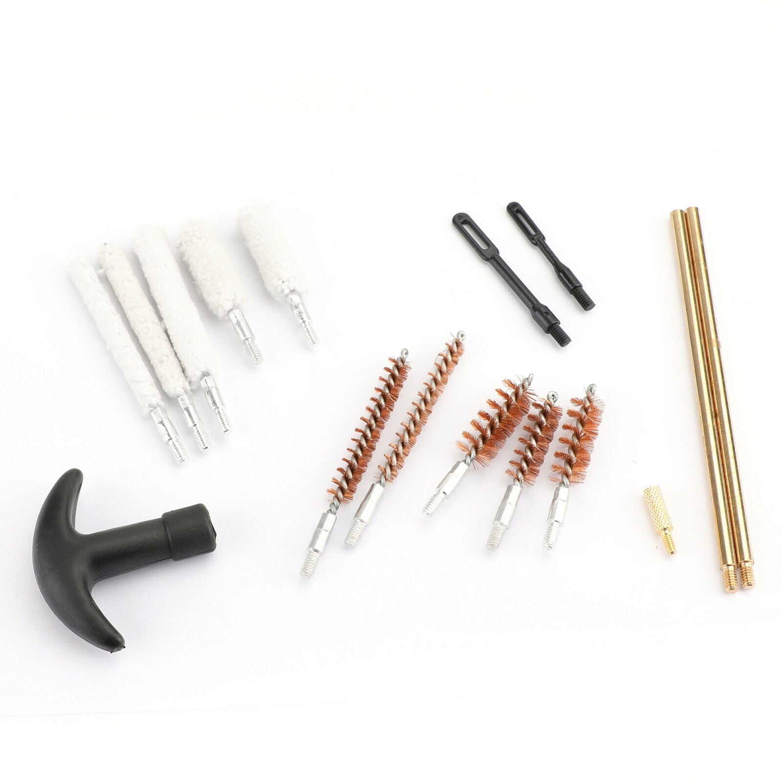 16pcs Pistol Gun Cleaning Kit Universal for .22 38 40 44 45 357 cal 9mm Hand Gun