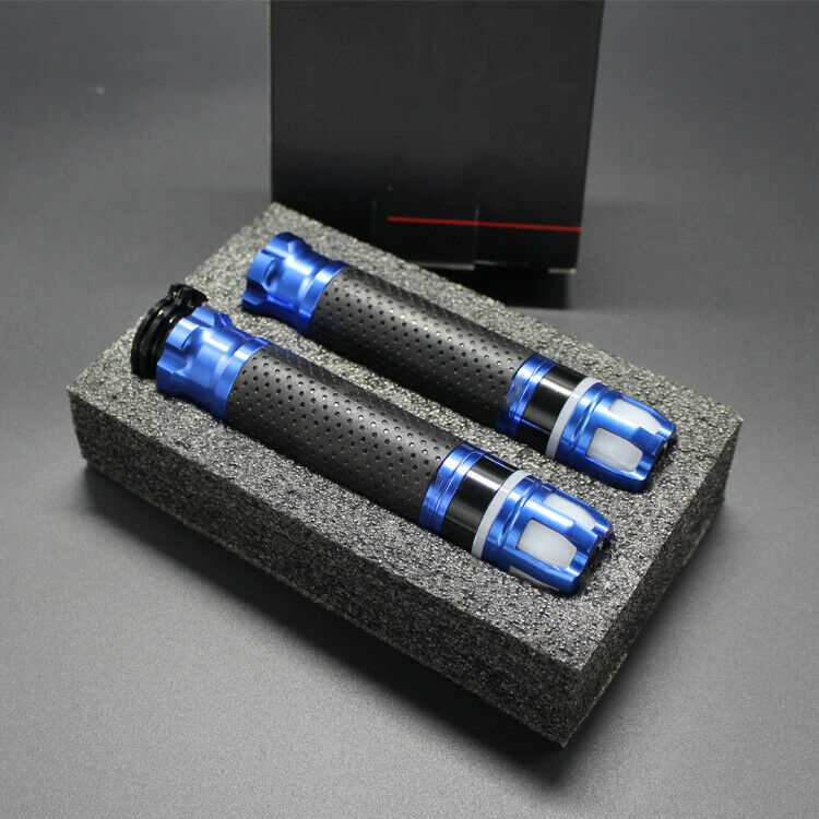 BLACK Universal 7/8'' 22mm CNC Motorcycle Steering light Handlebar grip  BNIB