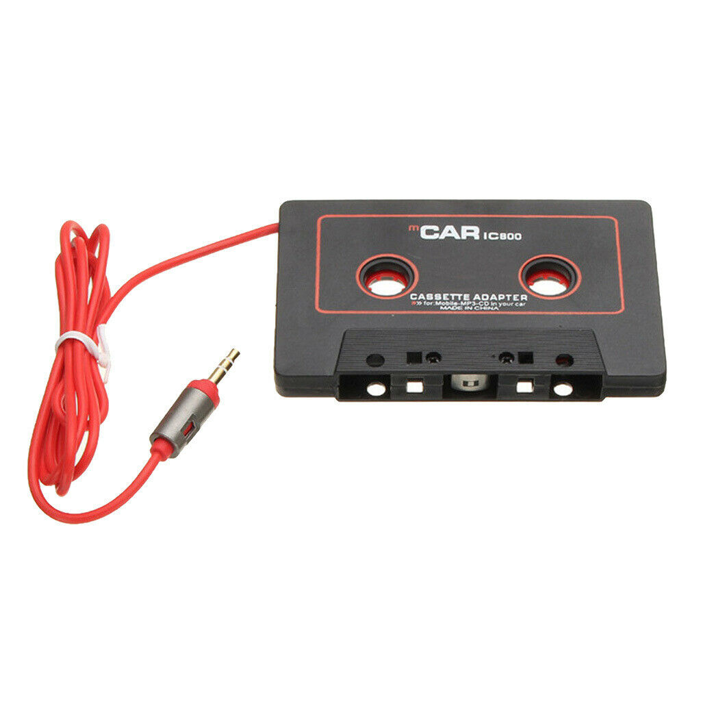 Car Cassette Tape Adapter Audio Converter 3.5mm Stereo Plug Black for
