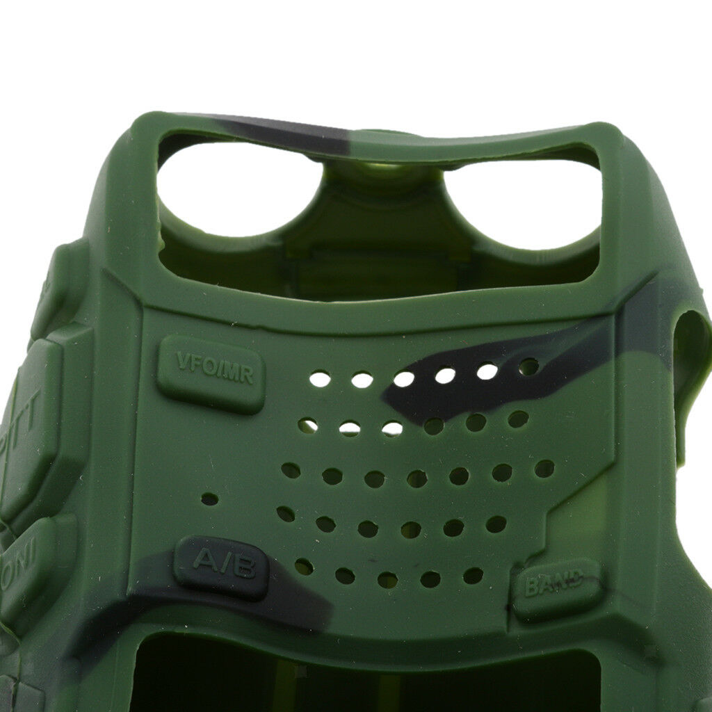 Silicone Walkie Talkie Radio Case Pouch for Bao feng BF-UV5R TYTF8 Camo