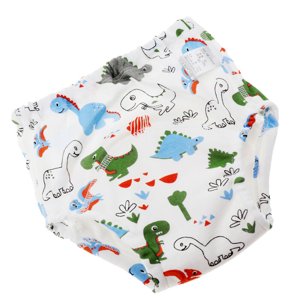 Baby Training Pants Learning Pants Washable Diapers Dinosaurs, M (90cm)