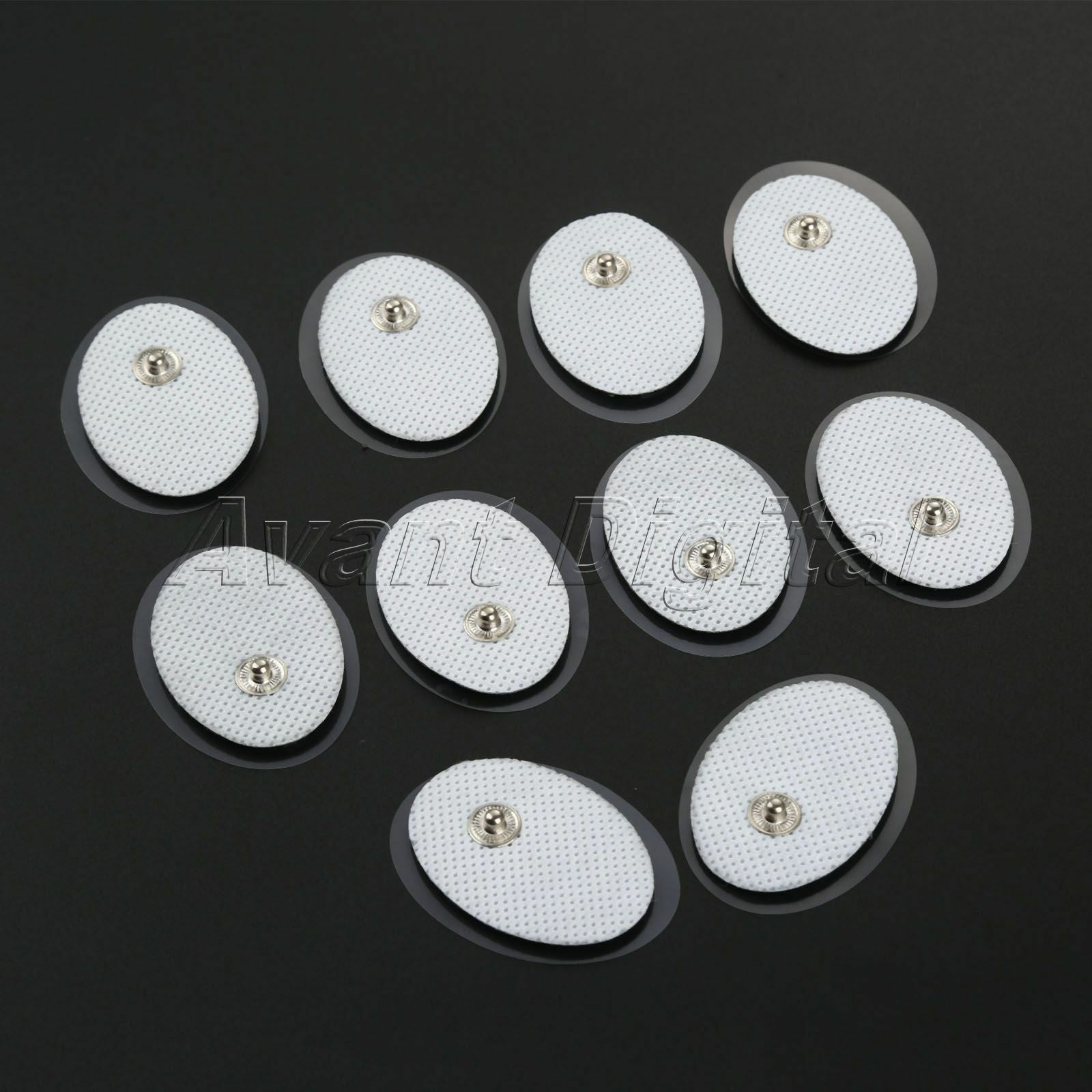 20X Snap On Replacement Electrode Pads 1.7x1.18" For Massager Tens Units Therapy
