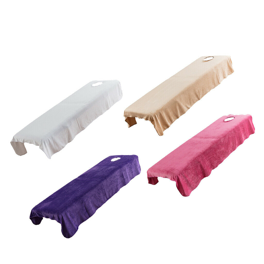 2pcs 31x75inch Velvet Massage Table Cover Breathable SPA Bed Topper Sheet