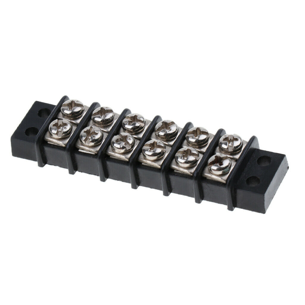 Marine Auto RV 30A 6 Boat Double Screw Terminal Circuit Power Block