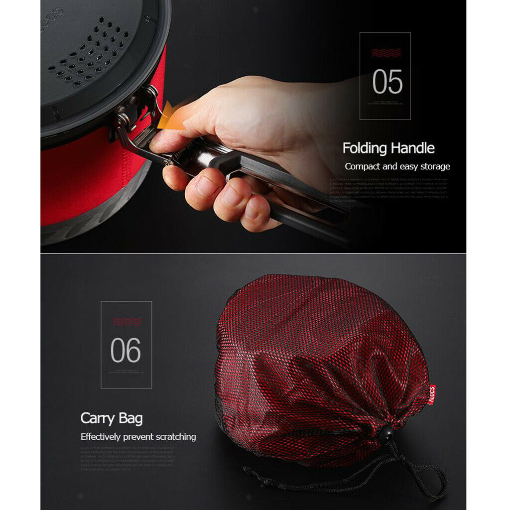 Small Camping Cooking Pot Foldable Hiking Backpacking Tools Accessories