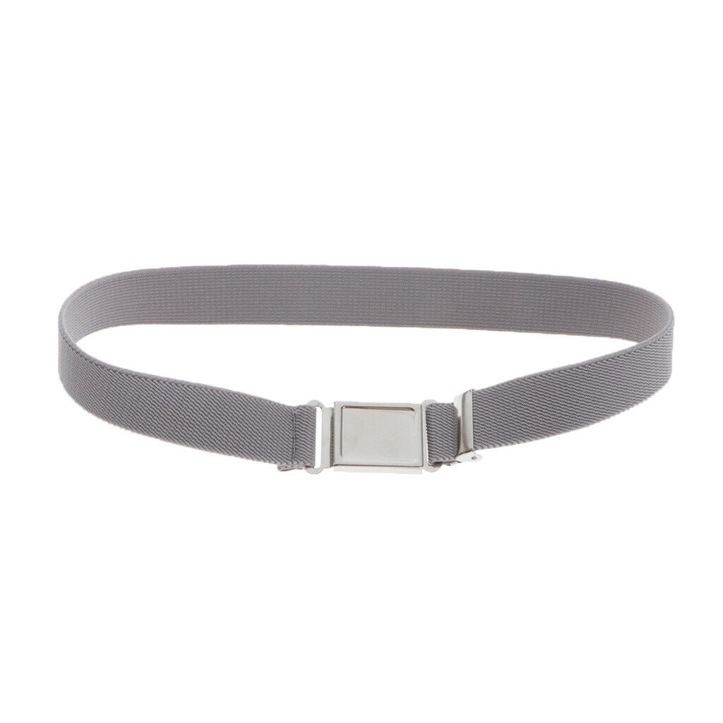 22inch Kid Canvas Web Belt with Magnetic Buckle for School Uniforms Gray