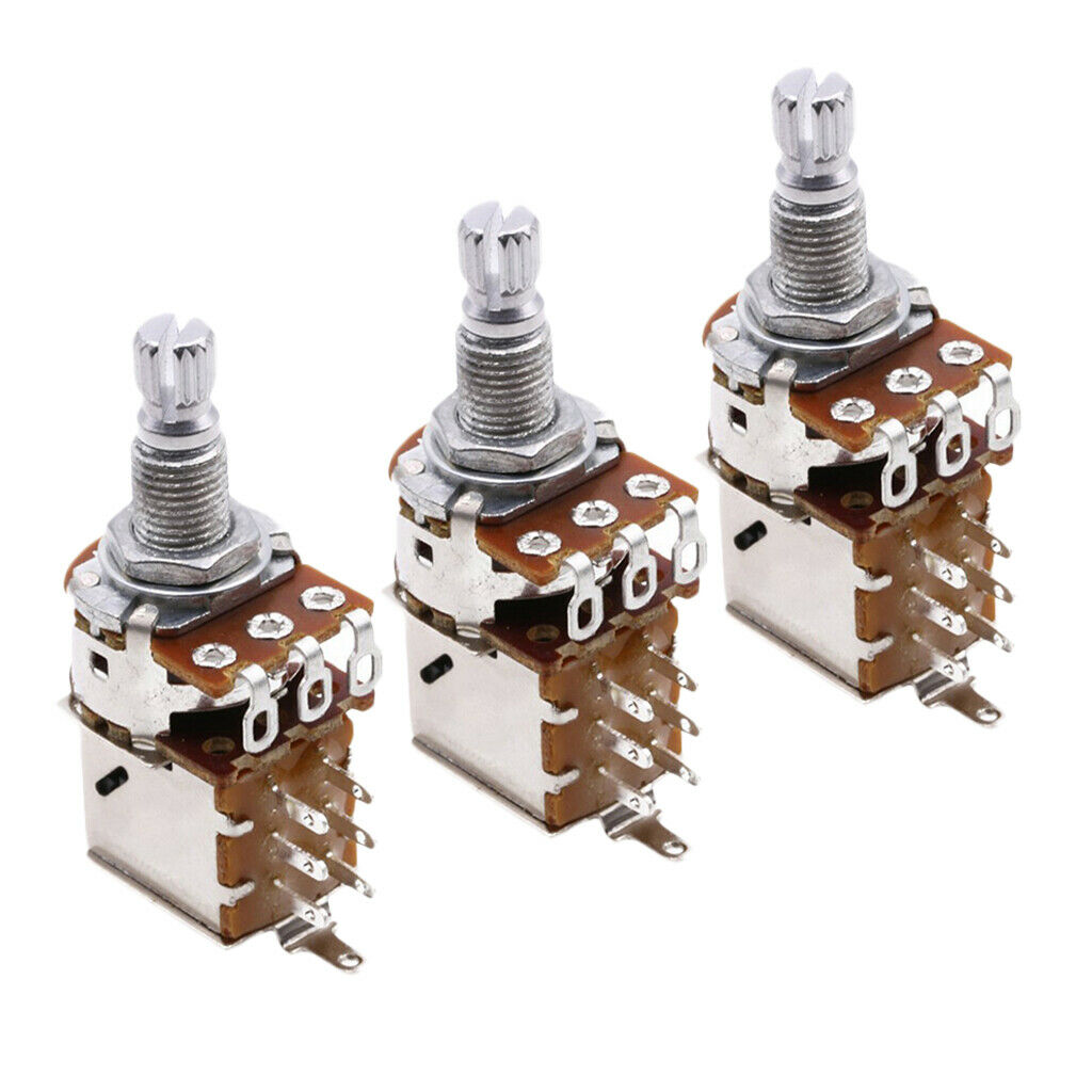 Electric Guitar Bass Accessory Pots Potentiometers A500K 18mm Shaft Volume Tone