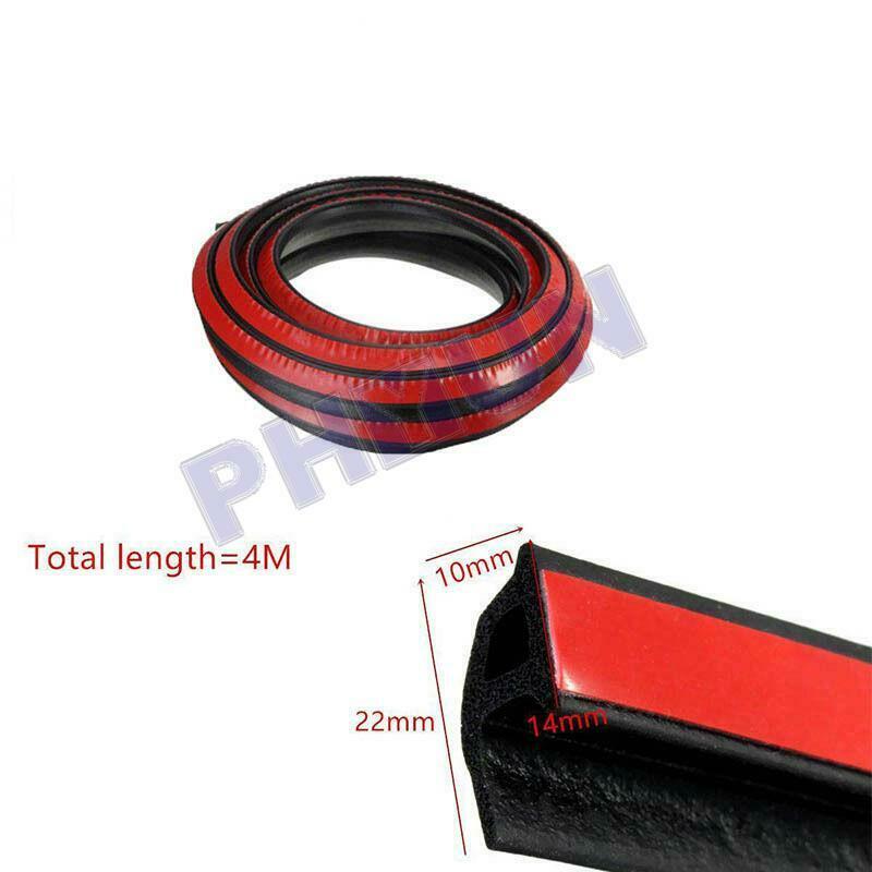 4M P-Type Rubber Weatherstrip Car Door Window Edge Noise Insulation Seal Strip