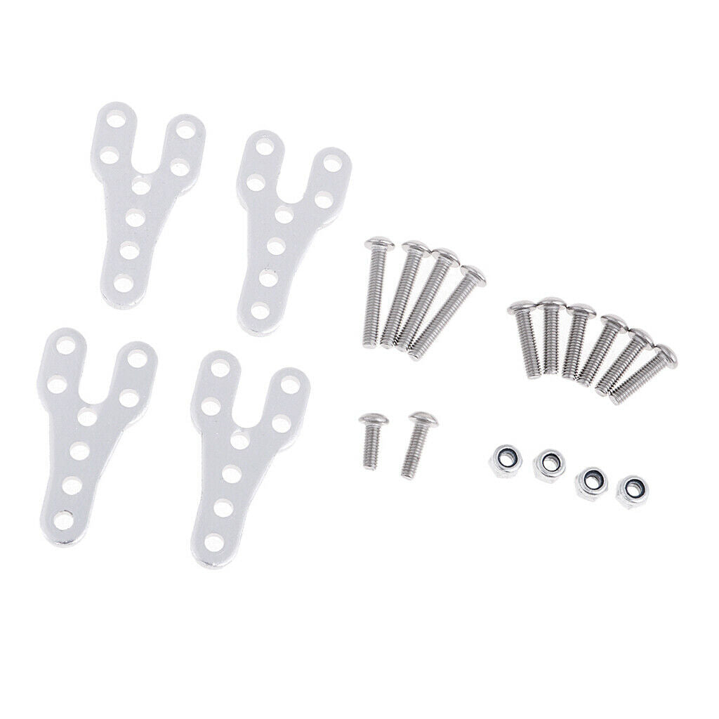4 Pcs RC Track Body Parts Mounting Plates for SCX10 D90 Shock Absorbers