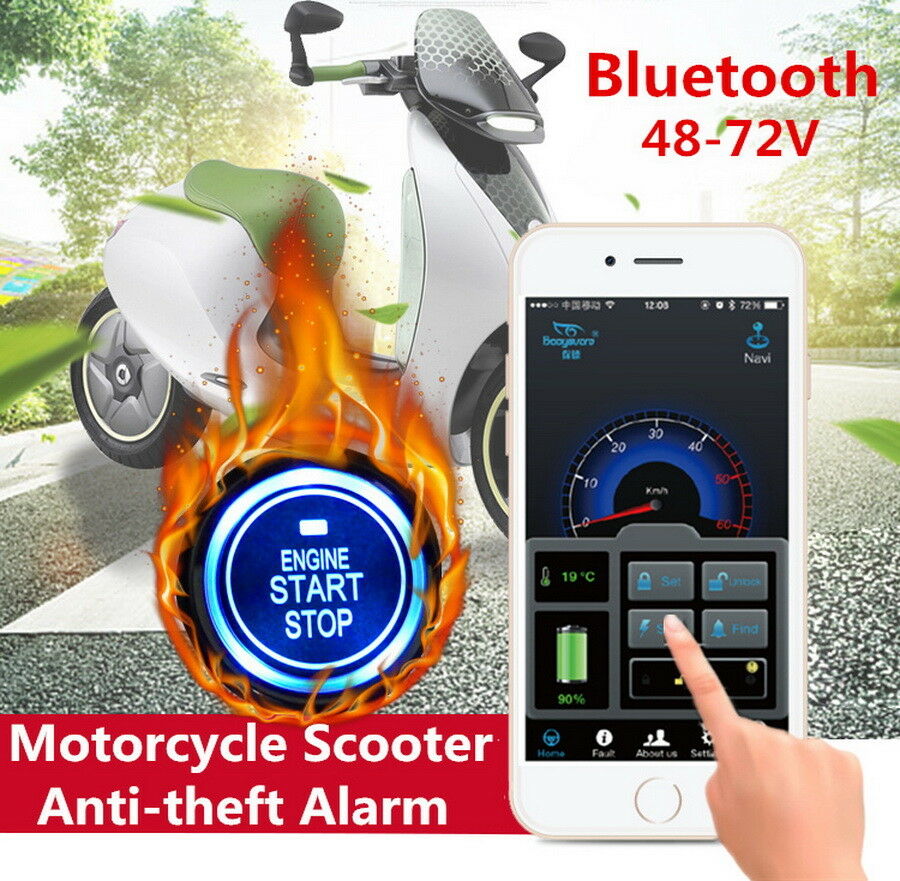 Motorcycle Anti-theft Alarm Security System Remote Control Keyless Engine Start