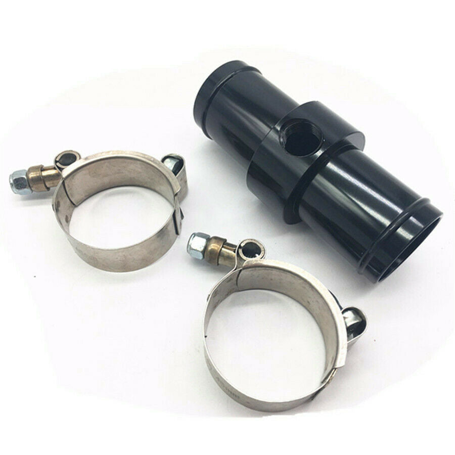 Car Inline Radiator Hose Connector 3/8 NPT Temperature Sensor Adapter & Clamps