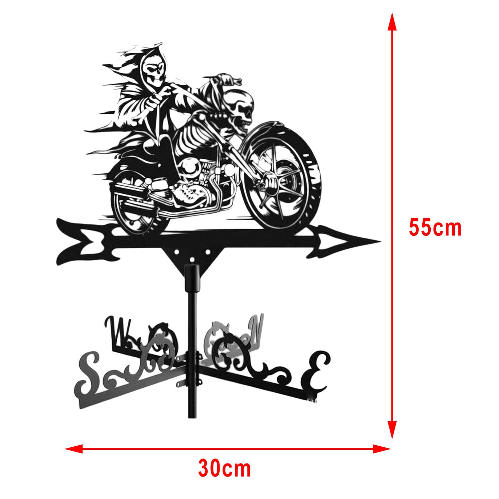 Roof Retro Weathervane Grim Reaper Weather Vane Farm Scene Garden Stake Wind