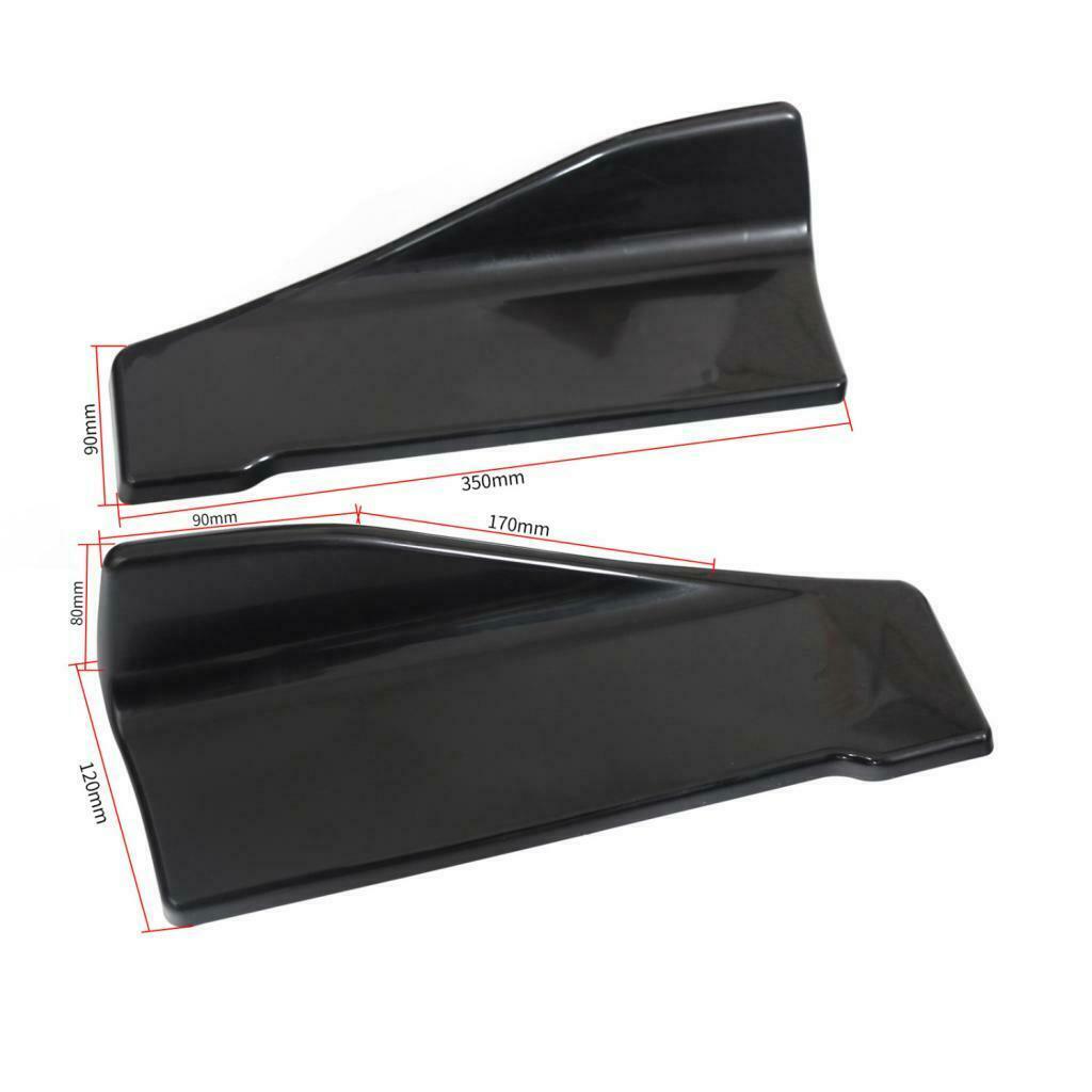 2pcs/pack Anti Scratch PP Car Rear Bumper Lip Diffuser Splitter Chin Spoiler