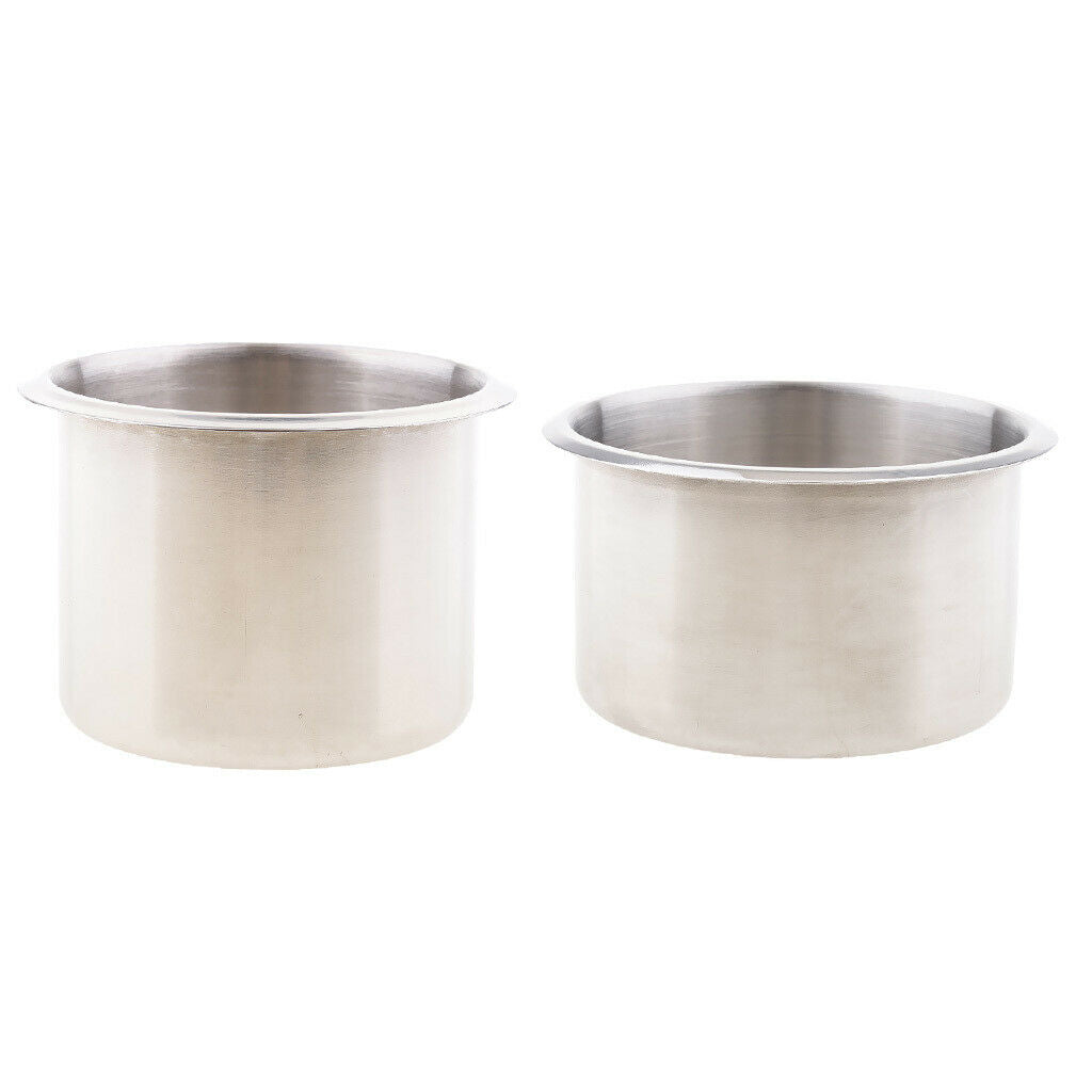 Pack of 2 Stainless Steel Drop-in Drink Holder - 85x55mm & 90x55mm