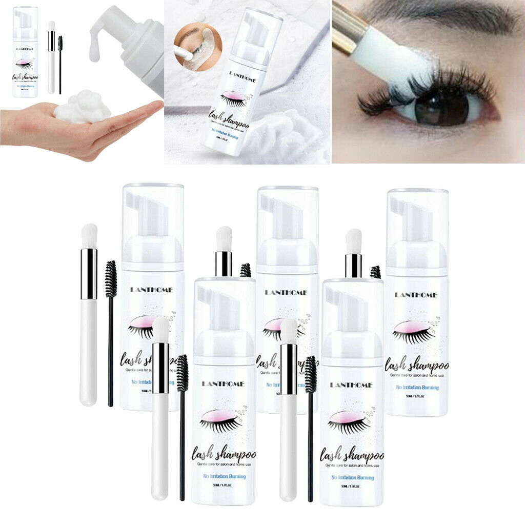 5x Eyelash Extension Shampoo 50ml Lash Foam Foaming Cleanser For Salon Home