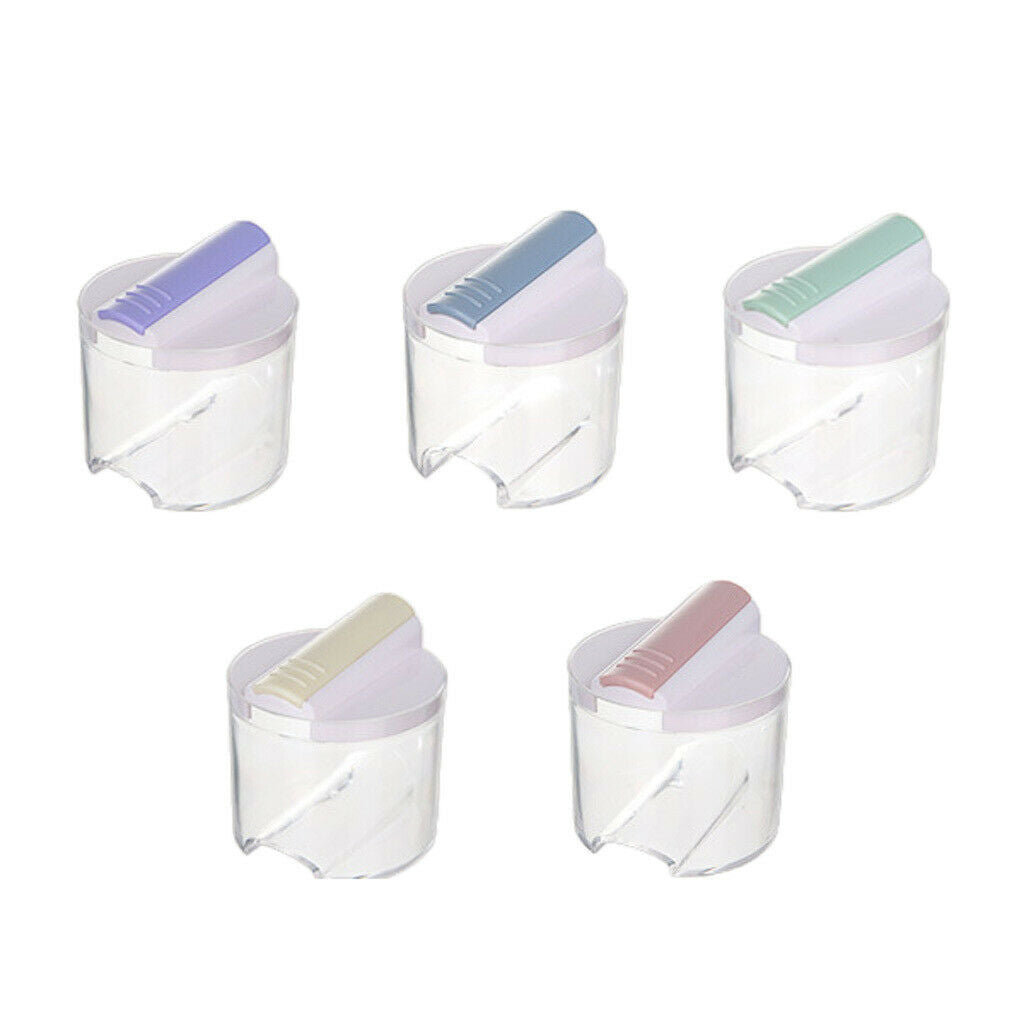 5 X Plastic Sugar Bowl Salt Storage Box Spice Tin