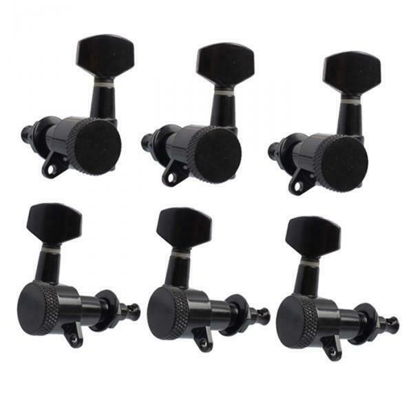 1 Set Electric Guitar Tuning Pegs Tuners 3R3L Black