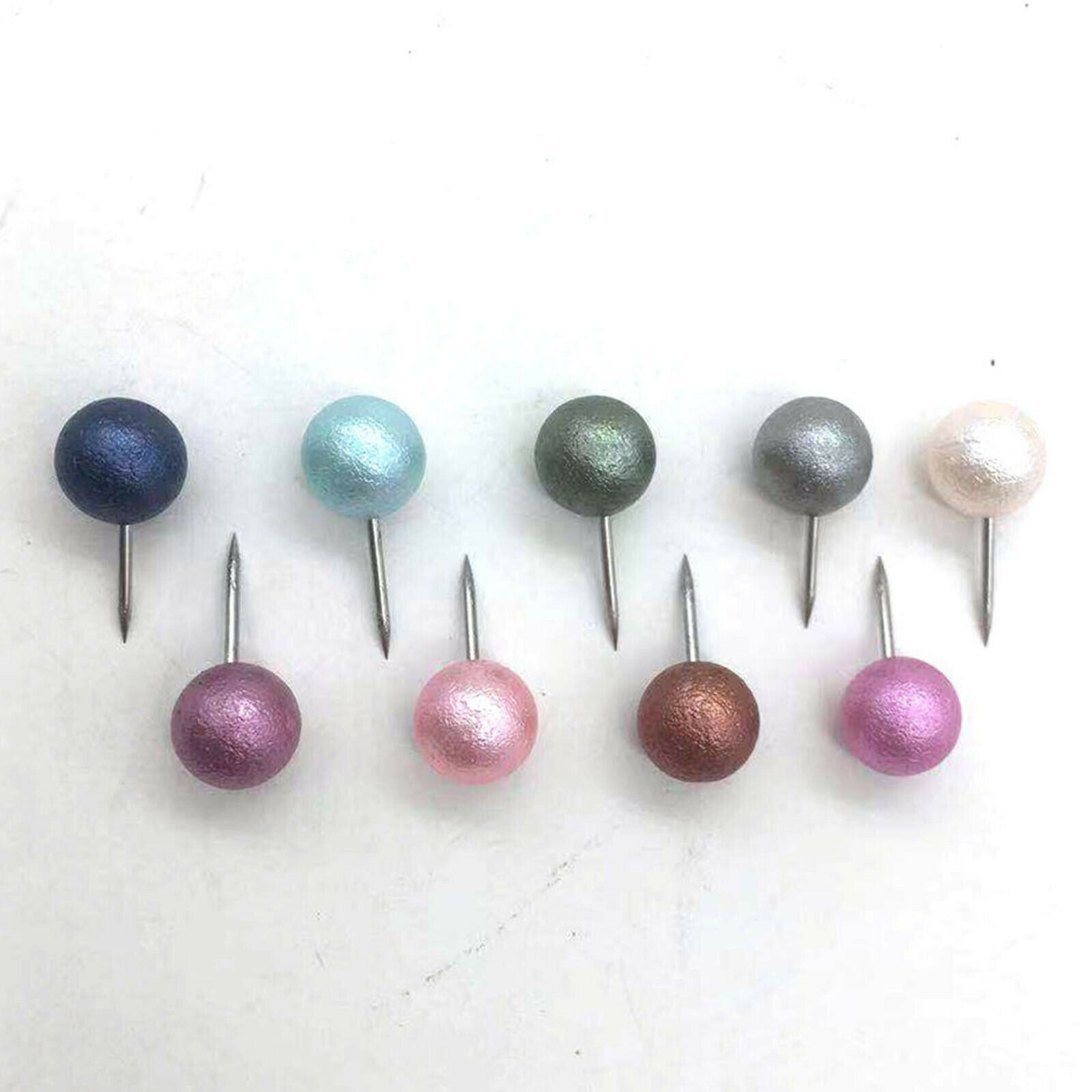 100x Push Pin Pushpin Round Head Thumb Tacks Posters Office Home Supplies
