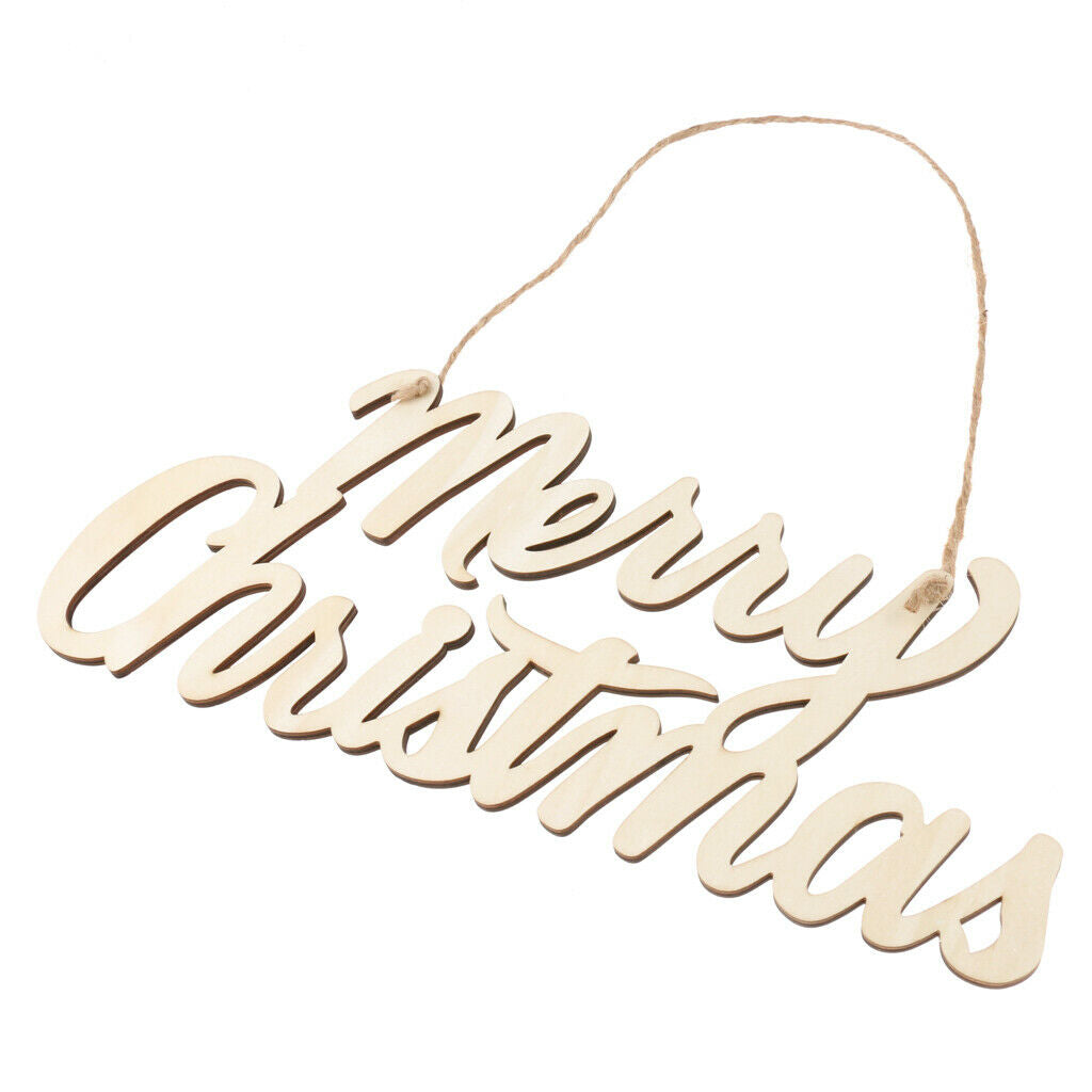 Rustic Wooden Merry Christmas Wooden Plate Hanging Decoration Ornaments