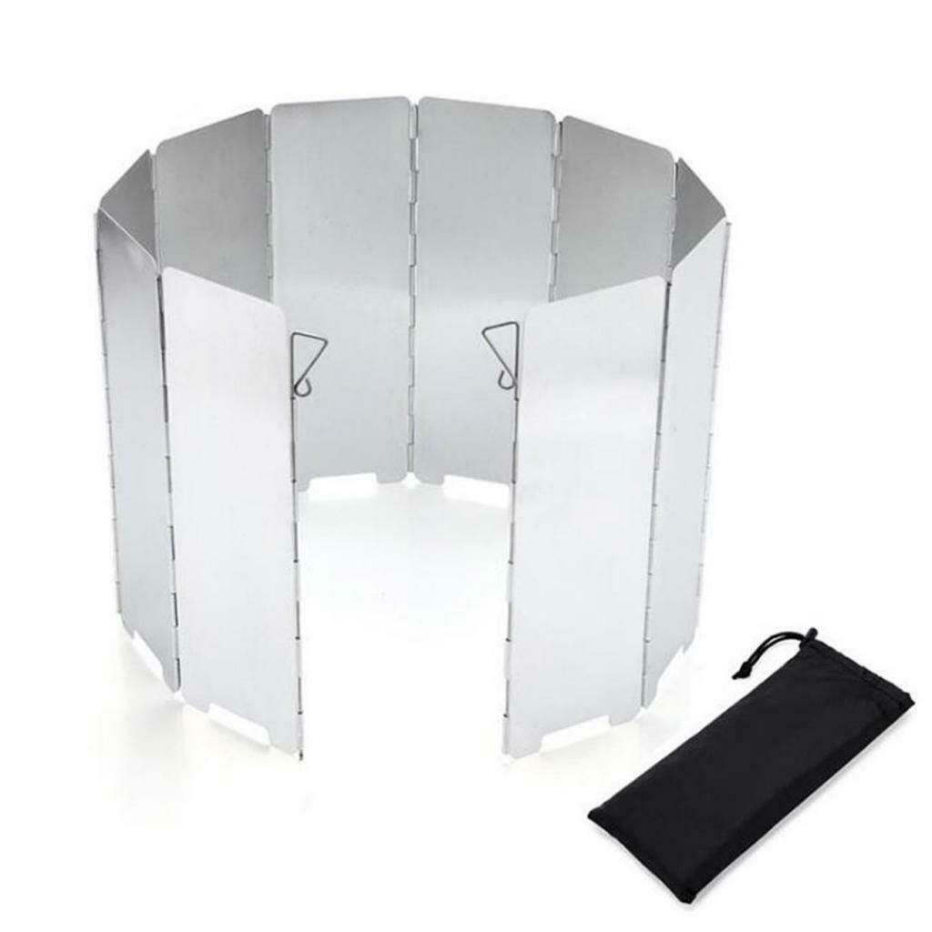 8-Plates Wind Shield Screen Cookout Windshield Wind Screen Outdoor Hiking