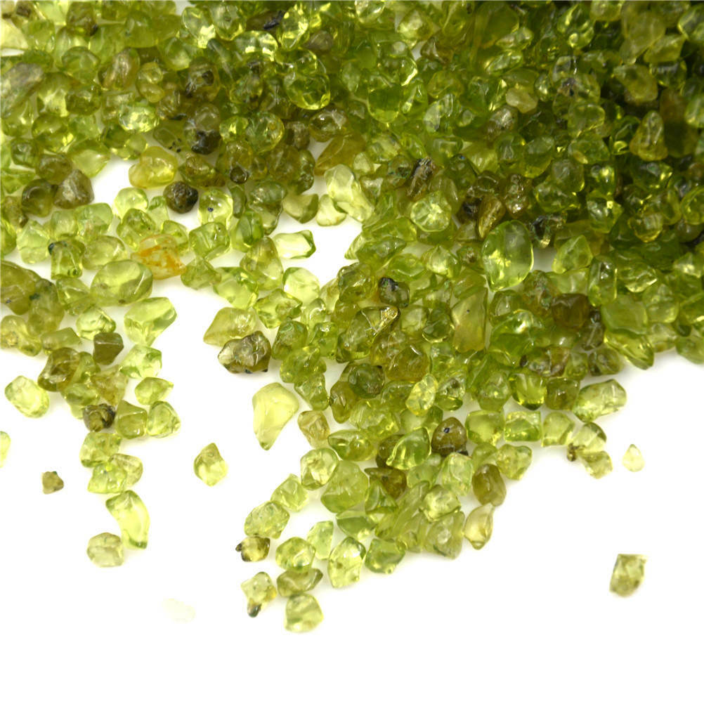 50g Natural Peridot Olivine Quartz Stone Rock Chip Lucky Heal Stones.Miner.l8