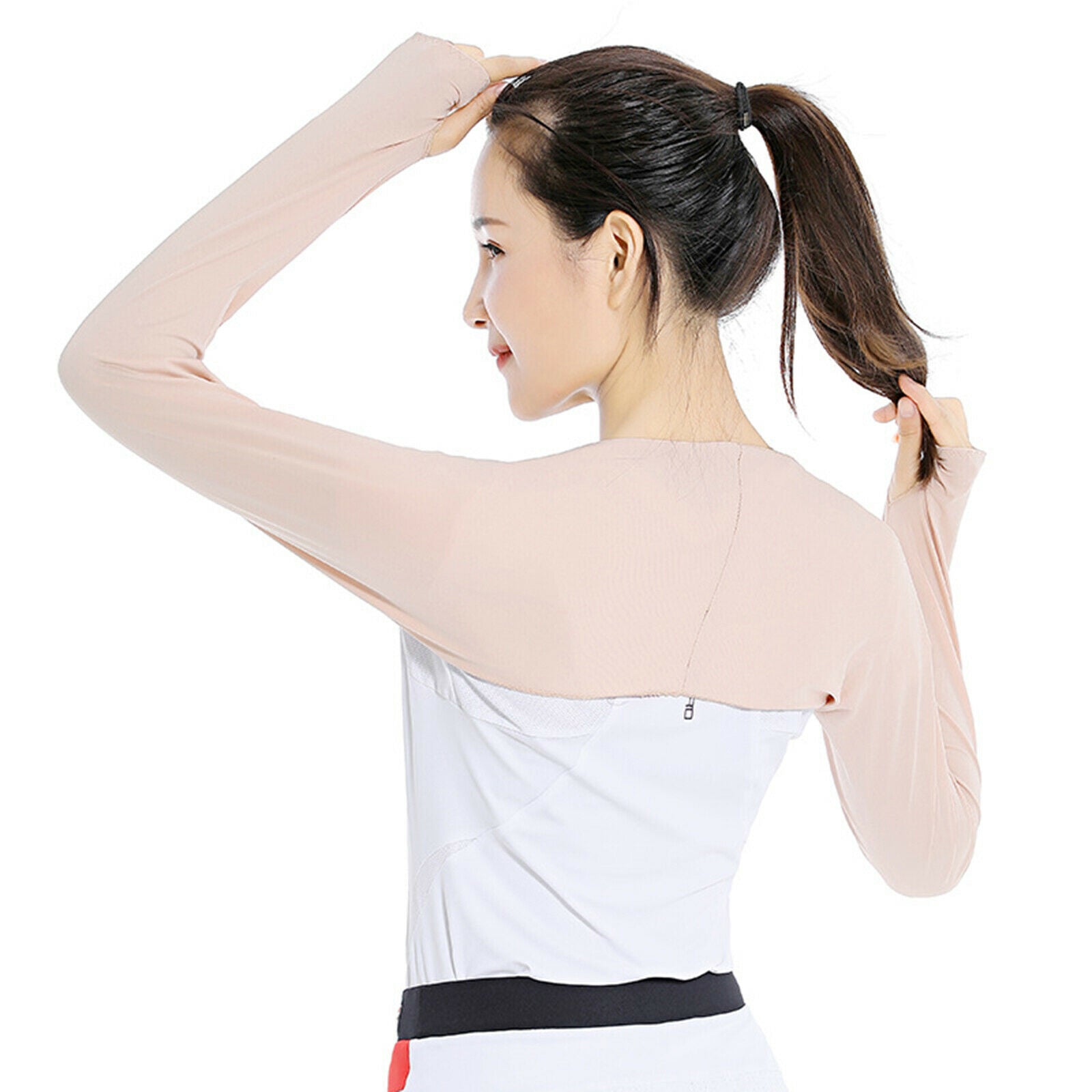2X Cooling Shawl Arm Sleeves Summer Sun Protection Golf Accessory Black