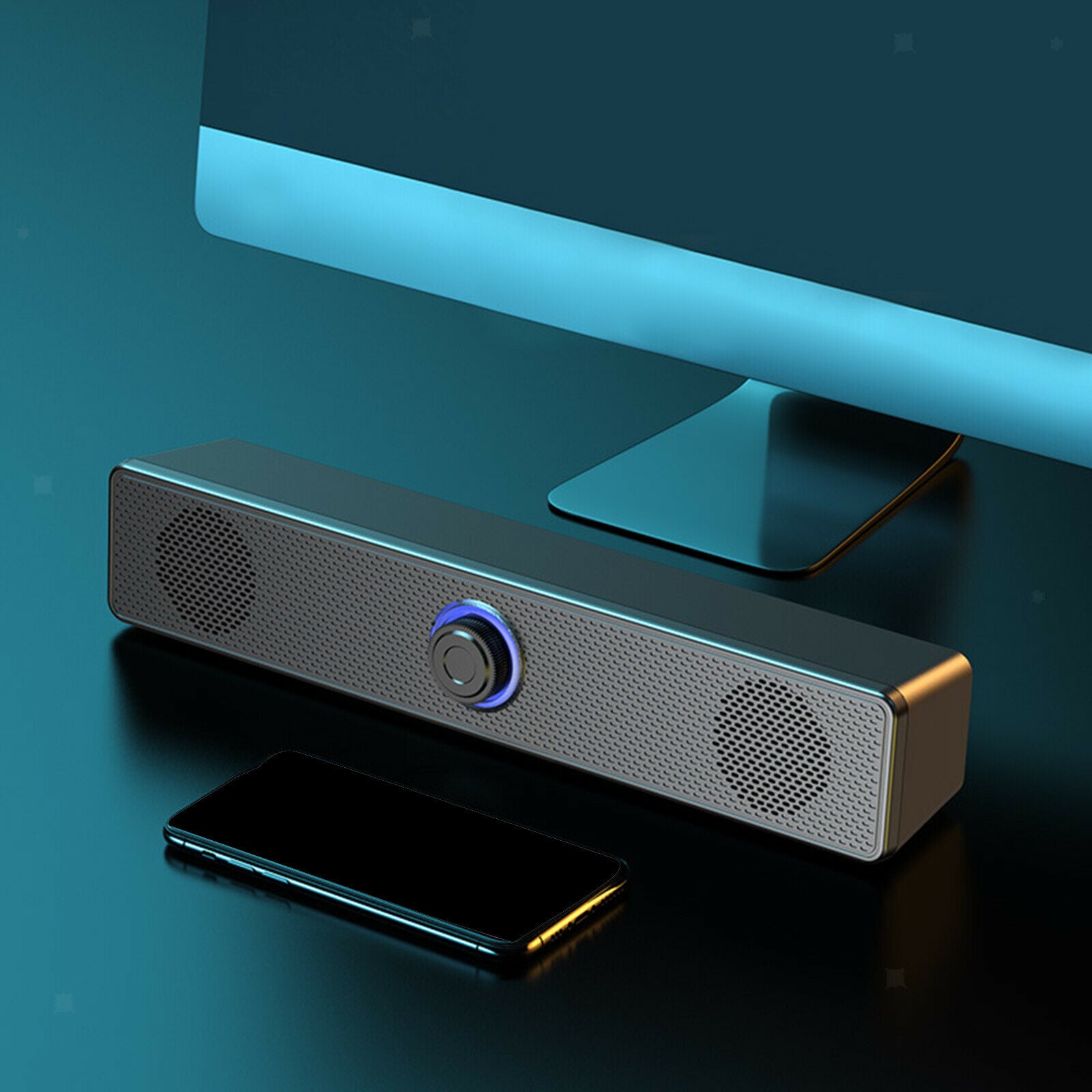 Sound Bar Wired Bluetooth Speaker Adjustable Surround Sound for PC Tablets