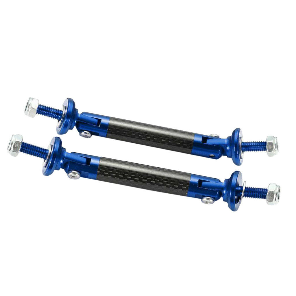 2x Front Rear Frame Bumper Lip Splitter Strut Rod Support Bars Blue