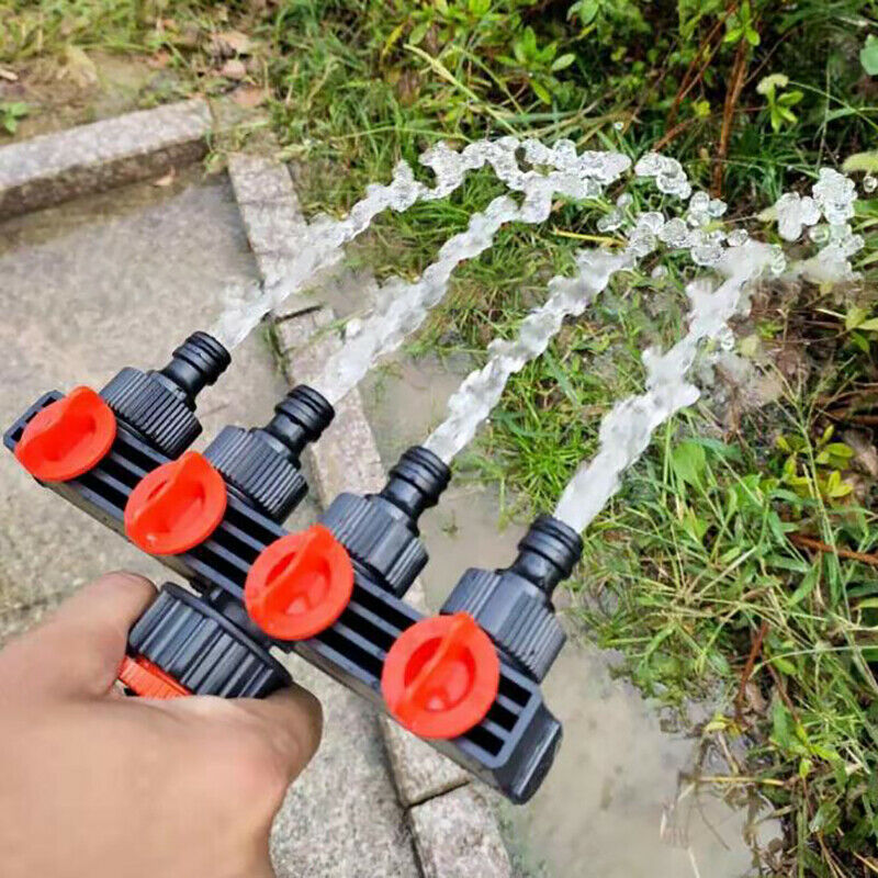 Garden Hose Pipe Splitter Drip Irrigation Garden Tool 4 Way Water Tap ConnecBDA