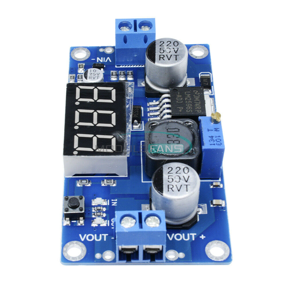 LM2596 Adjustable Step Down Power Converter DC 4V-40V To 1V-37V LED Voltmeter HO
