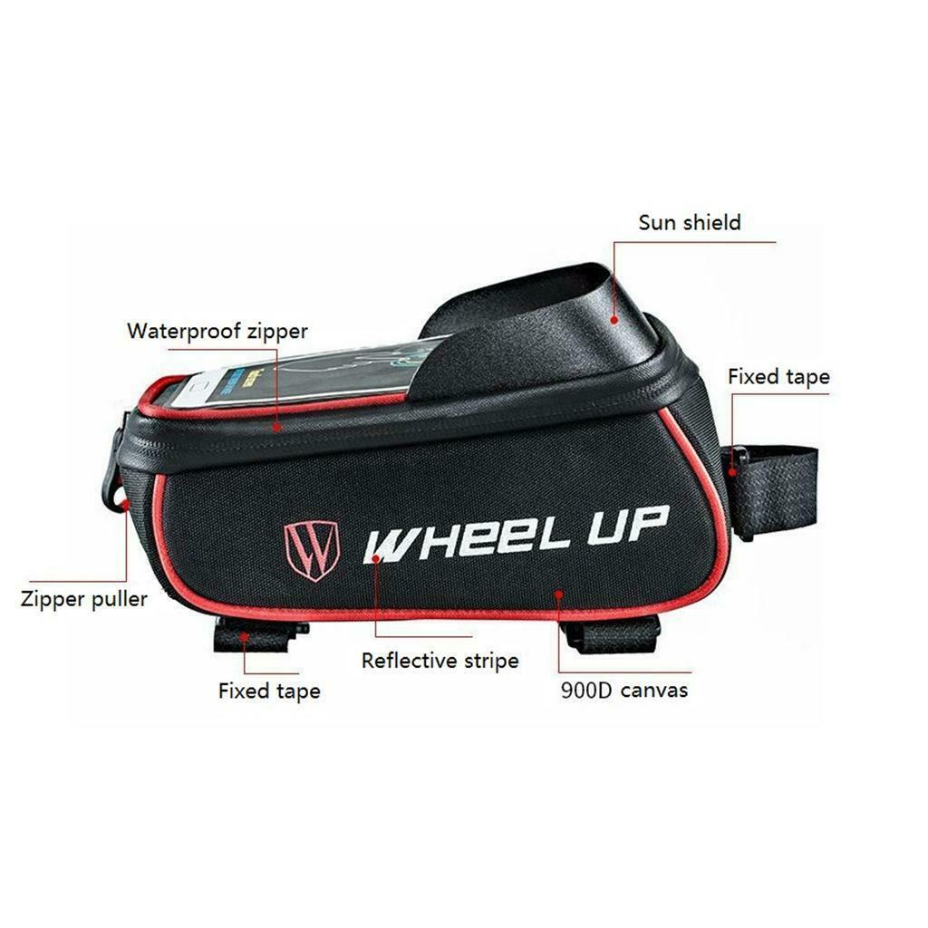 Cycling Bike Bicycle Frame Tube Mobile Phone Bag Pannier Phone Pouch Red