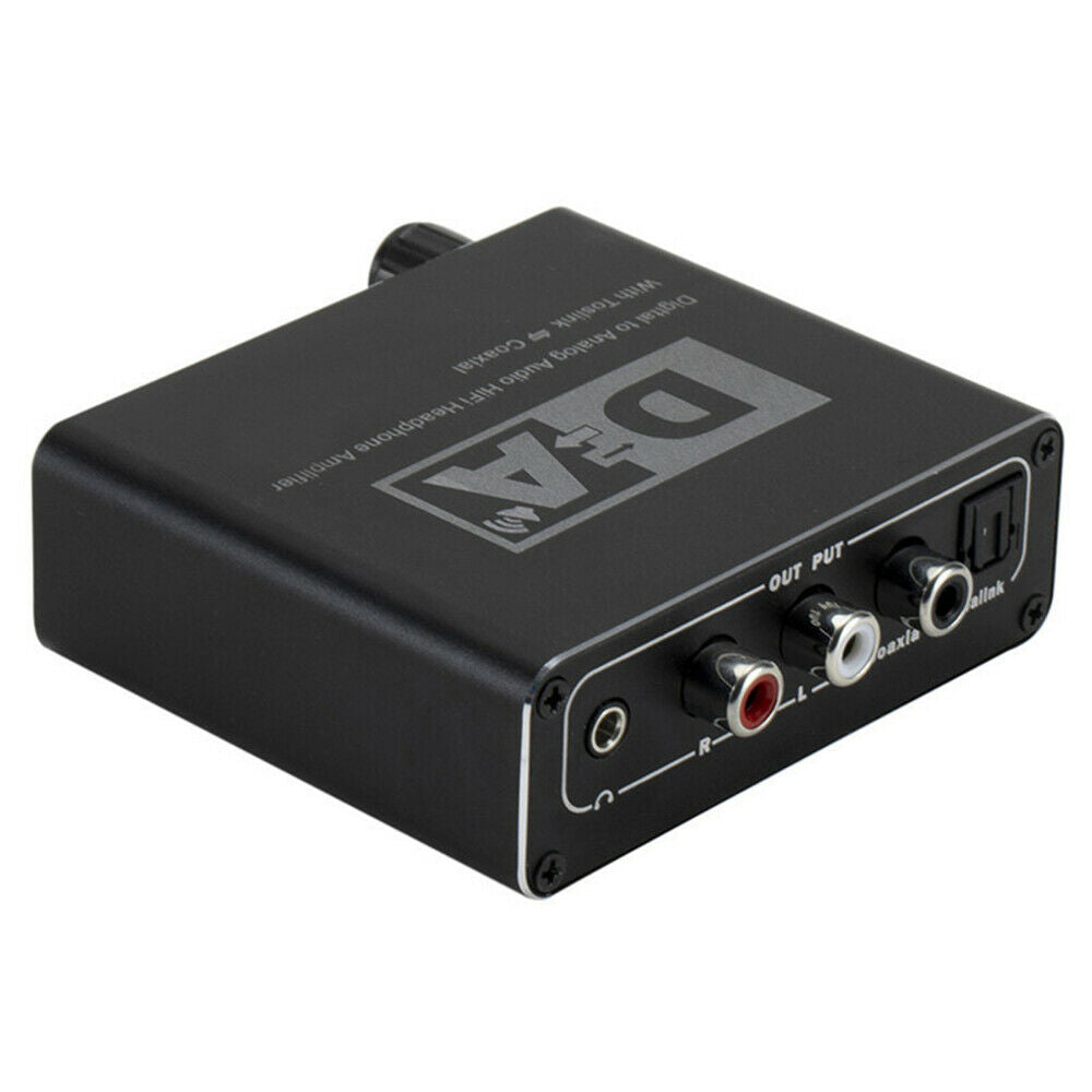 Digital to Analog Audio Converter HiFi RCA Amplifier Decoder Optical Coaxial New