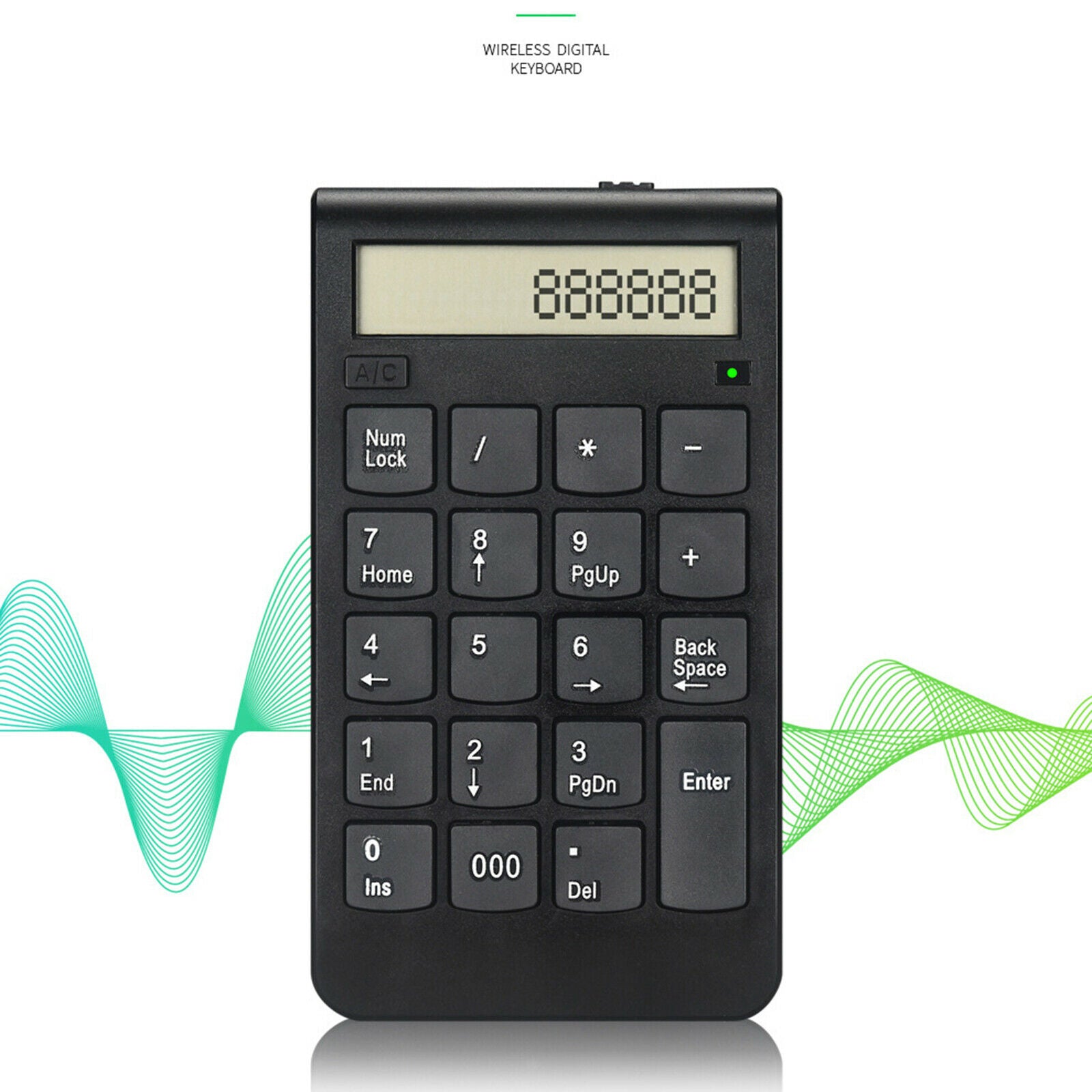 Wireless Numeric Keypad 20 Keys USB Receiver 2.4G Portable for PC Desktop