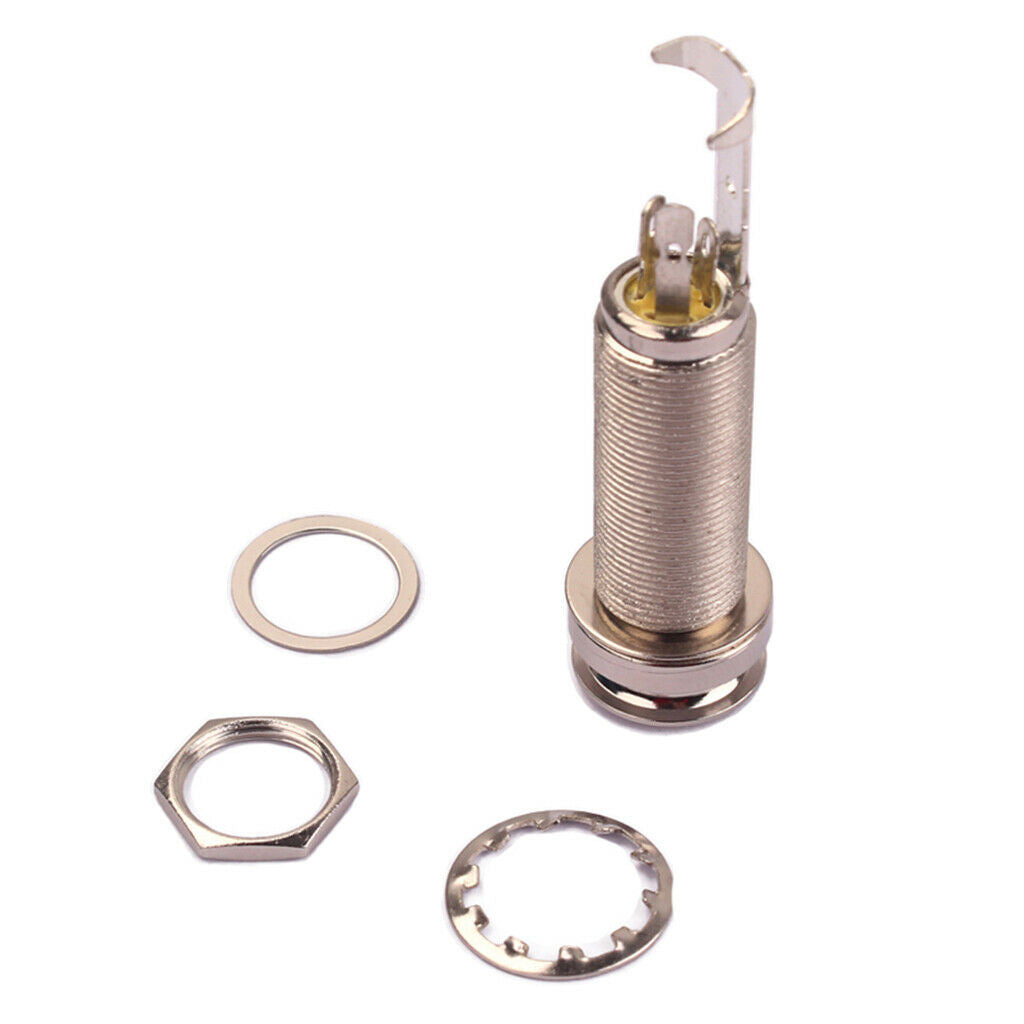 6.35mm 1/4'' Endpin Stereo   Output Socket Plug for Guitar Bass Mandolin