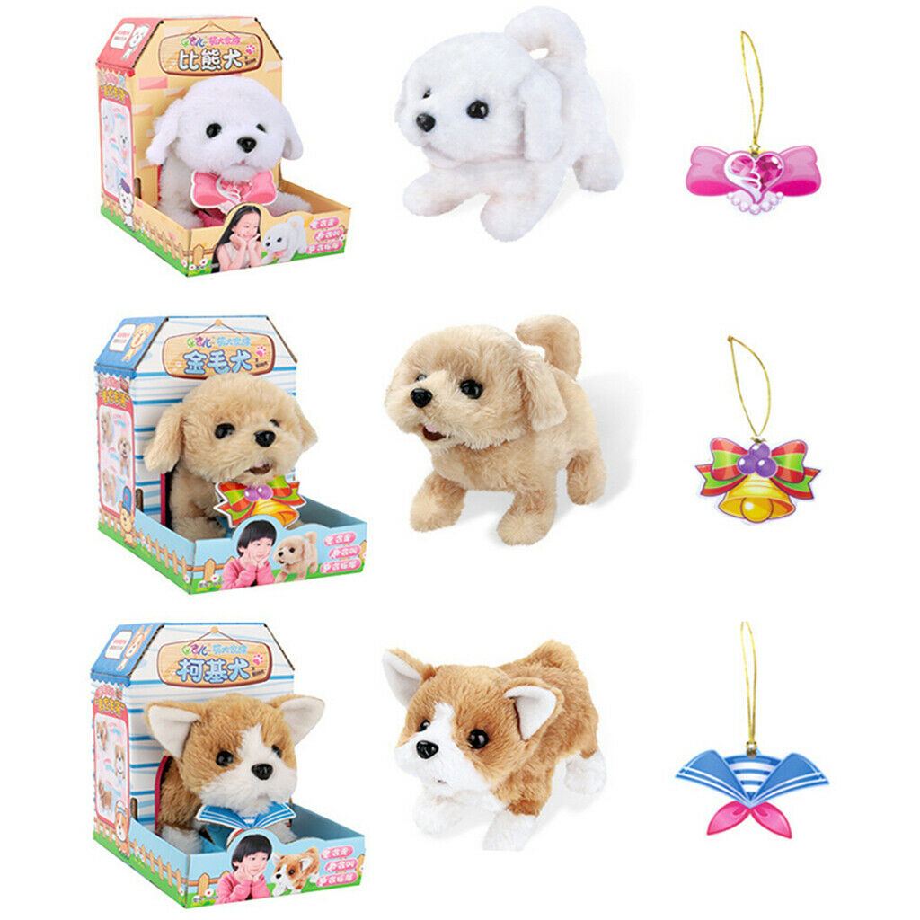 Smart Plush Dog Robot Puppy Kids Interactive Toys White Bichon Frise