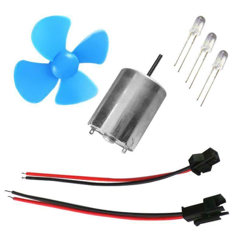 Set of 2 Micro Small Wind Turbine Wind Power Generator Kits DC Motor Turbines