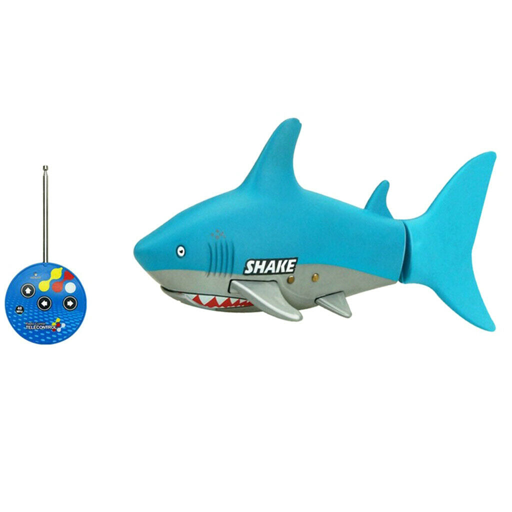Mini Remote Control Shark Swim in Water Christmas Gift for   (Blue)