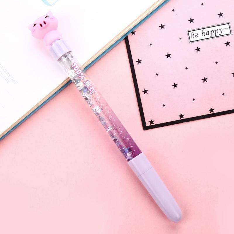 Cartoon Black Gel Ink Pen Signature Pen Novelty Stationery Random Type for Teen