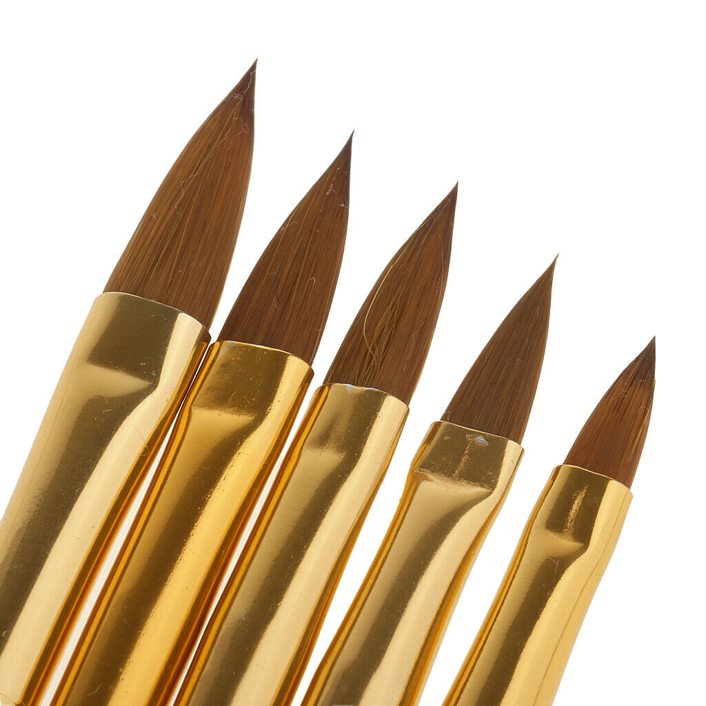 5x Nail Art Design Brush Kit Painting Drawing Gel Pen Polish Manicure