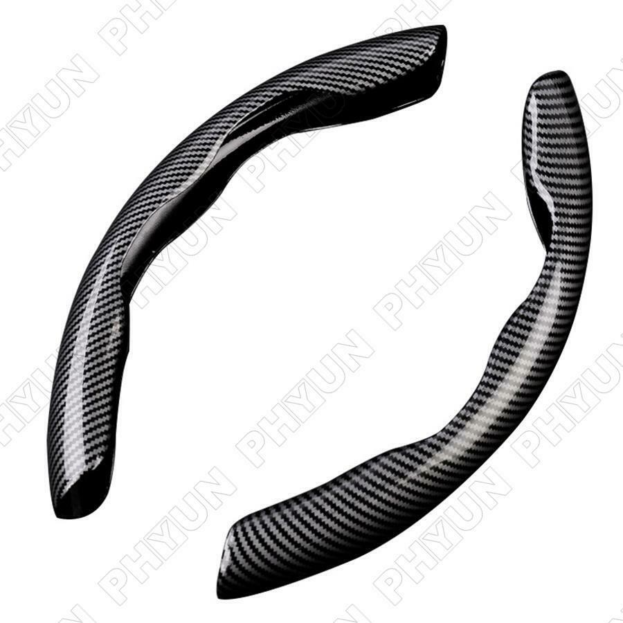 Carbon Fiber Style Car Interior Steering Wheel Booster Cover 40cm Universal