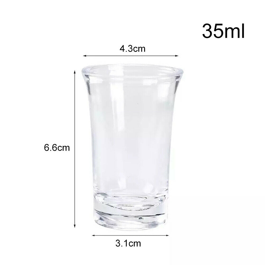 6Pcs Tall Shot Glass Set 1.2oz Drinking Glasses With Heavy Base Party Glassware
