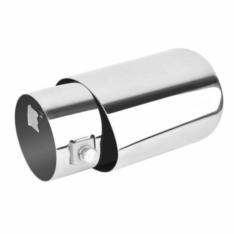 Chrome Stainless Steel Car Round Exhaust Pipe Tip Tail Muffler Cover Universal