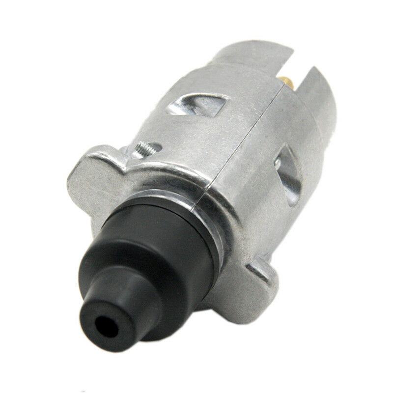 7 Pin Car Electric Socket Round Male Metal Adapter For Caravan Trailer Plug H Qx