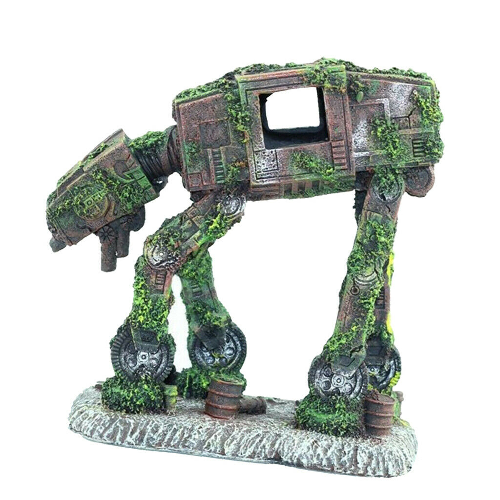 Creative Aquarium Landscape Cars Robot Dog Transformer Theme Fish Tank Decor
