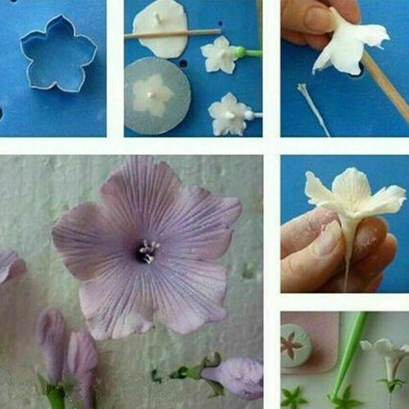 3Pcs Flower Cookies Cutter Pastry Biscuit Cake Decorating Mold Mould Tools
