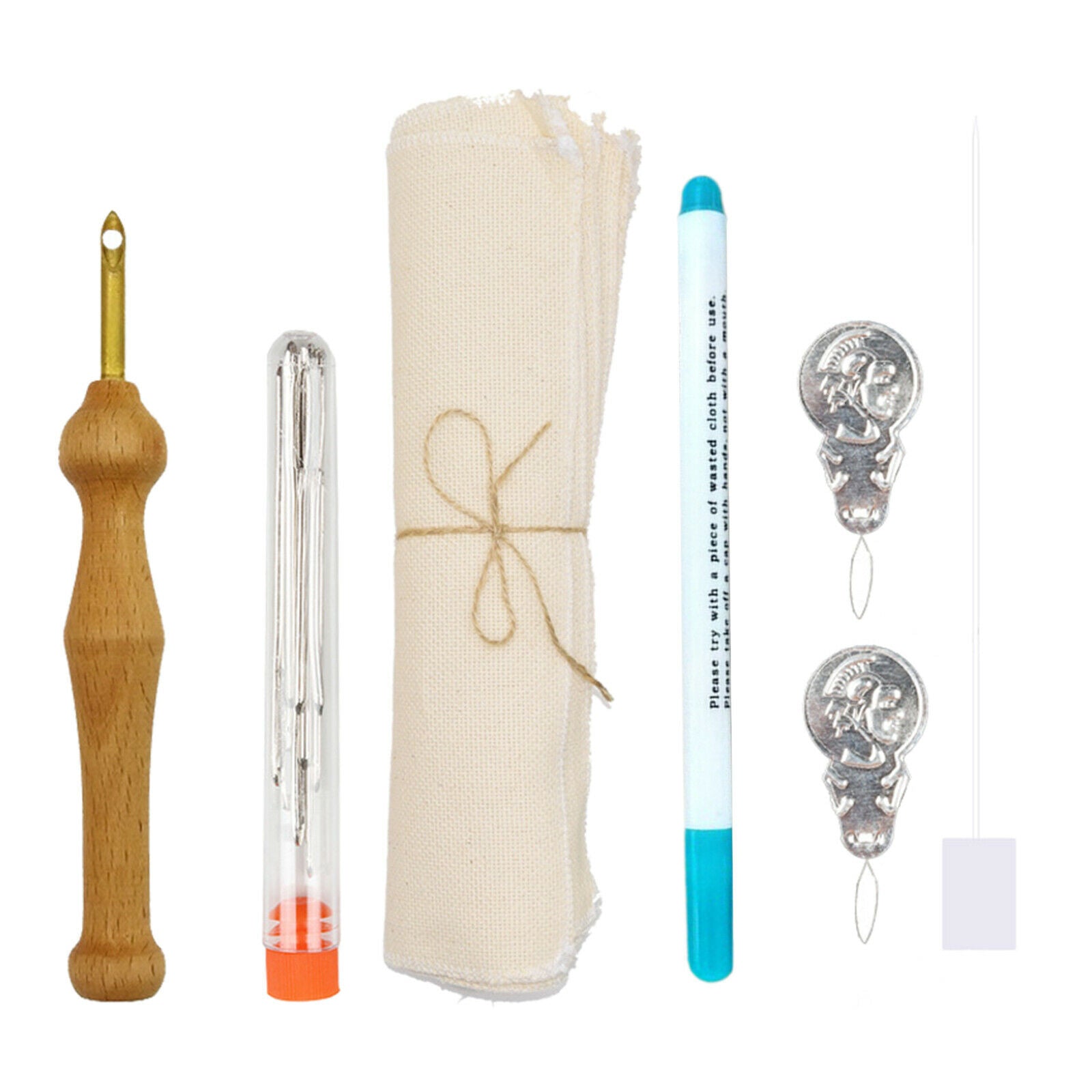 7pcs DIY Embroidery Crafts Knitting Sewing Stitch Punch Needle Pen Kit Tool Set