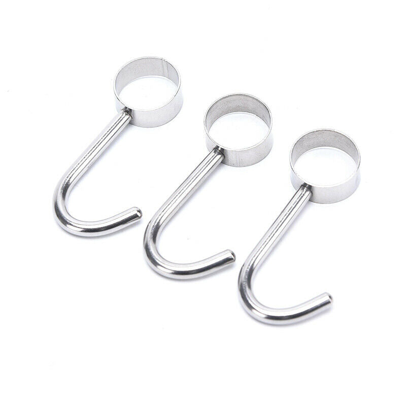 1Pc Kitchen Wall Mounted Coat Hooks Movable Stainless Steel Bathroom Ho.l8